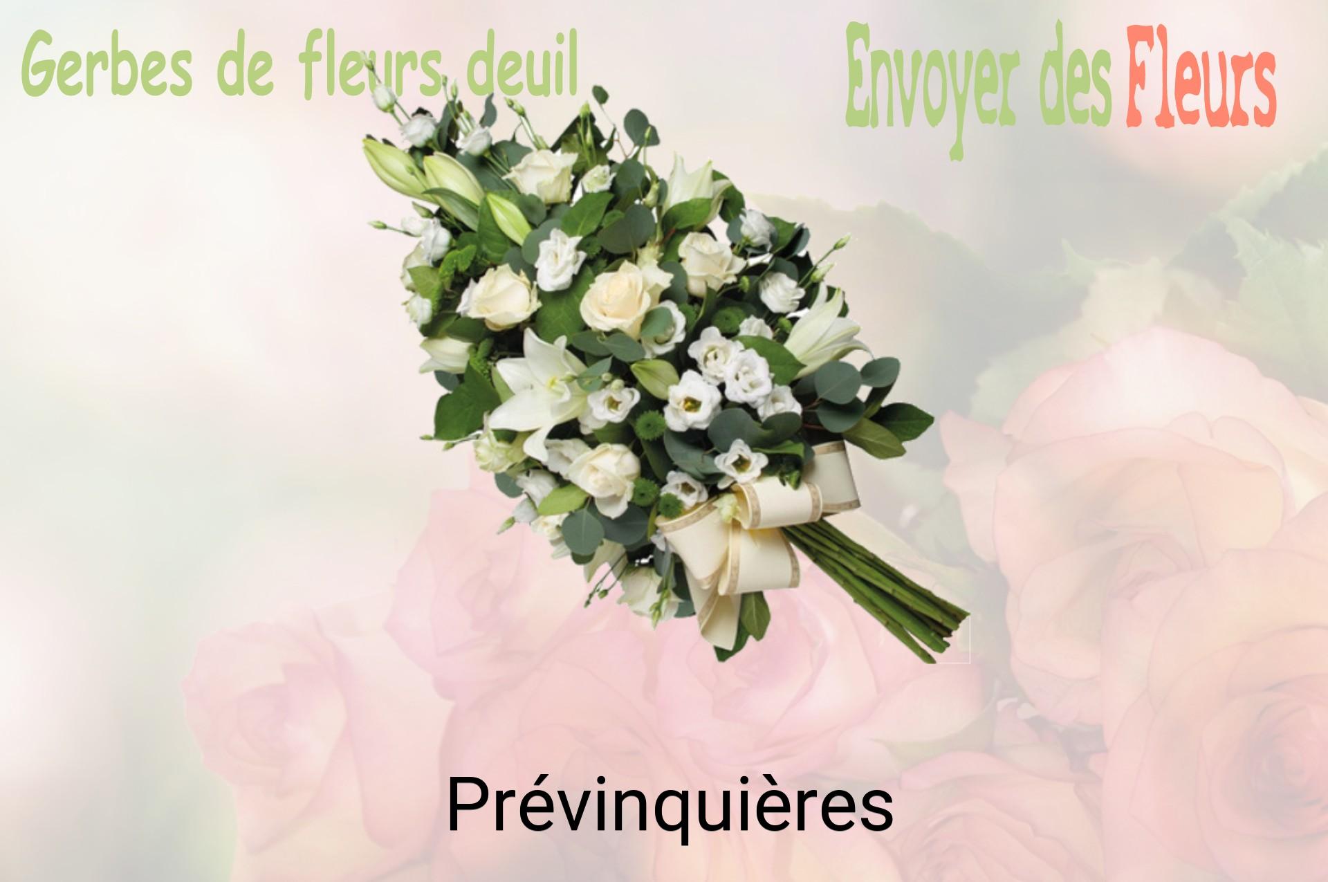 Gerbe de fleurs de deuil livrée à Prévinquières